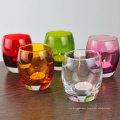 Haonai 2016 hot sale colored glass candle holder